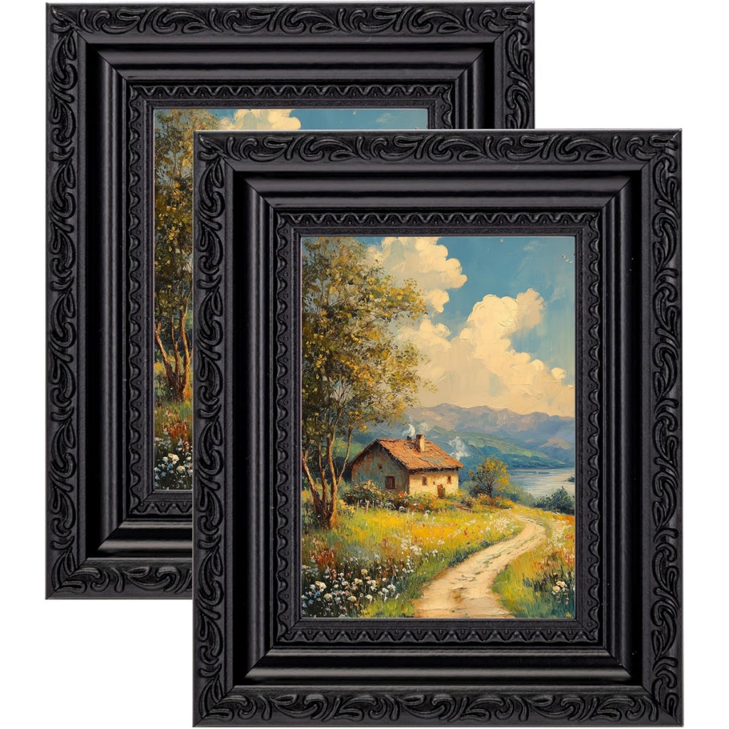 eletecpro Vintage Picture Frame, Glass Cover, 2-Pack