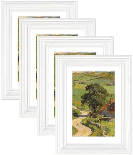 eletecpro Black Picture Frames Set of 4, Vintage Photo Frames with Clear Acrylic Cover, Gallery Wall Art for Tabletop and Wall Mount, Home Decor
