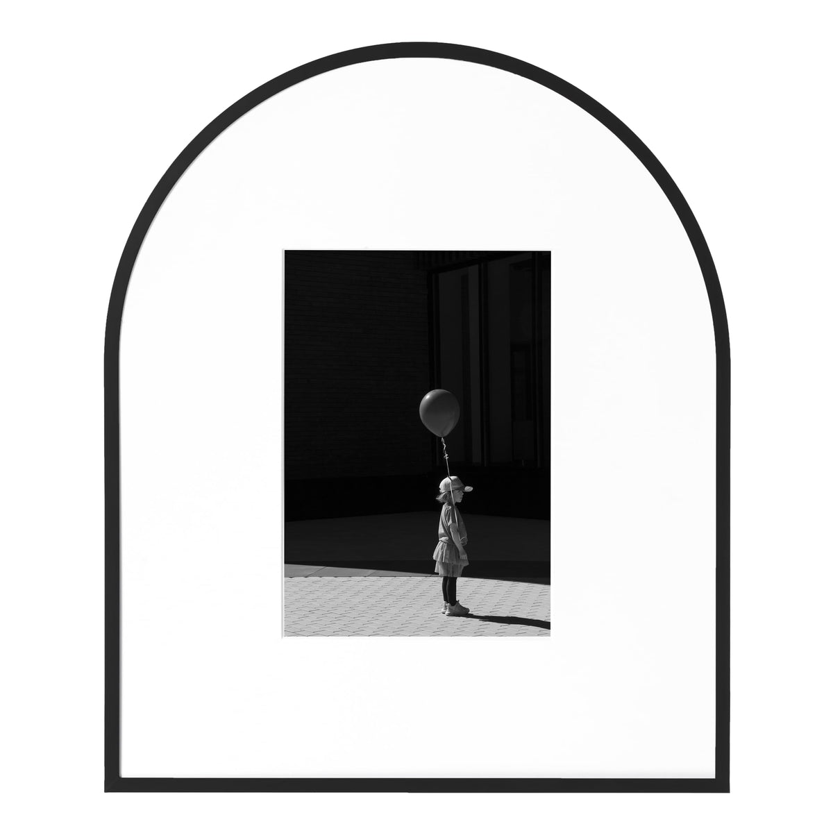 eletecpro Arch Picture Frame, 7x9 matted to 4x6 Photo, Black, 1 Pack