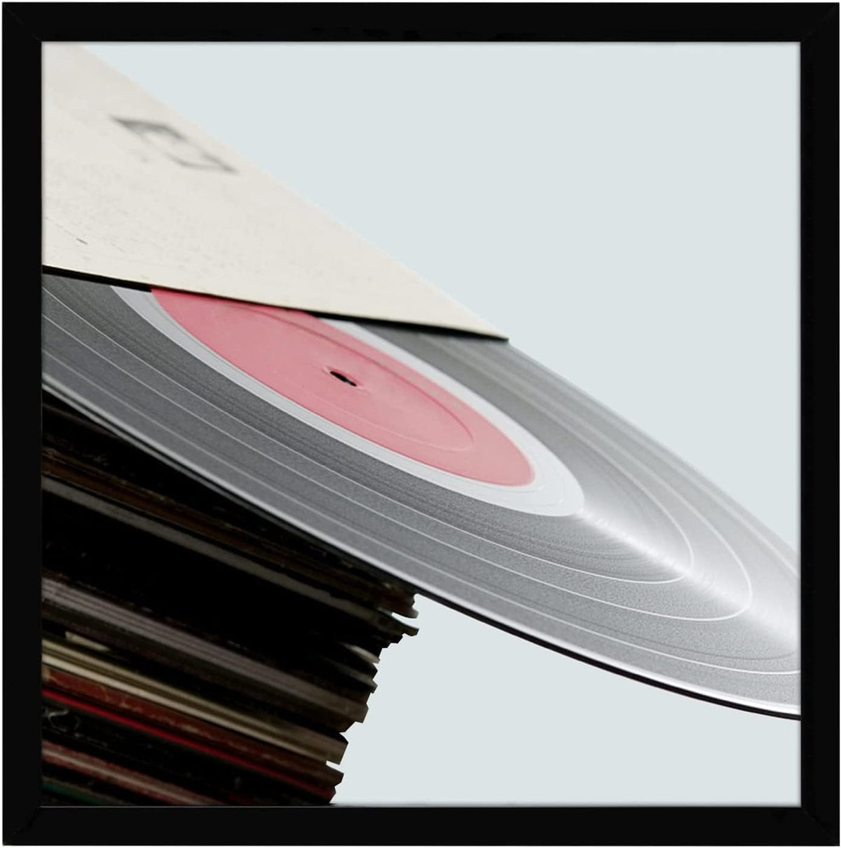 eletecpro Vinyl Record Frame, 7 x 7 in, Black, 1 Pack