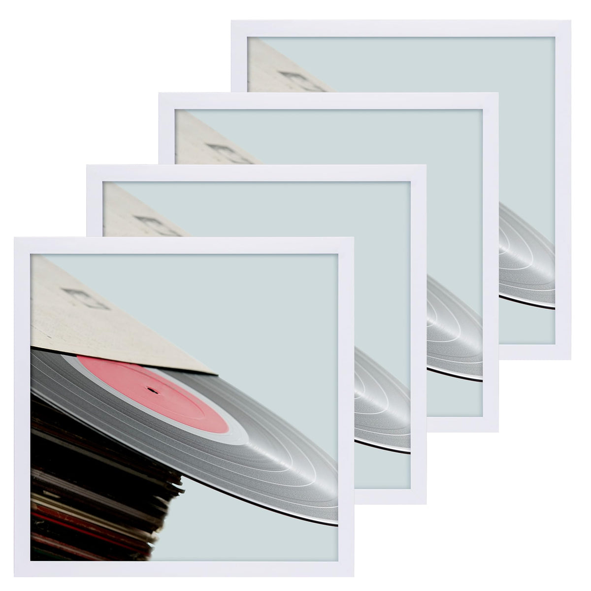 eletecpro Vinyl Record Frame, 7 x 7 in, Black, 1 Pack