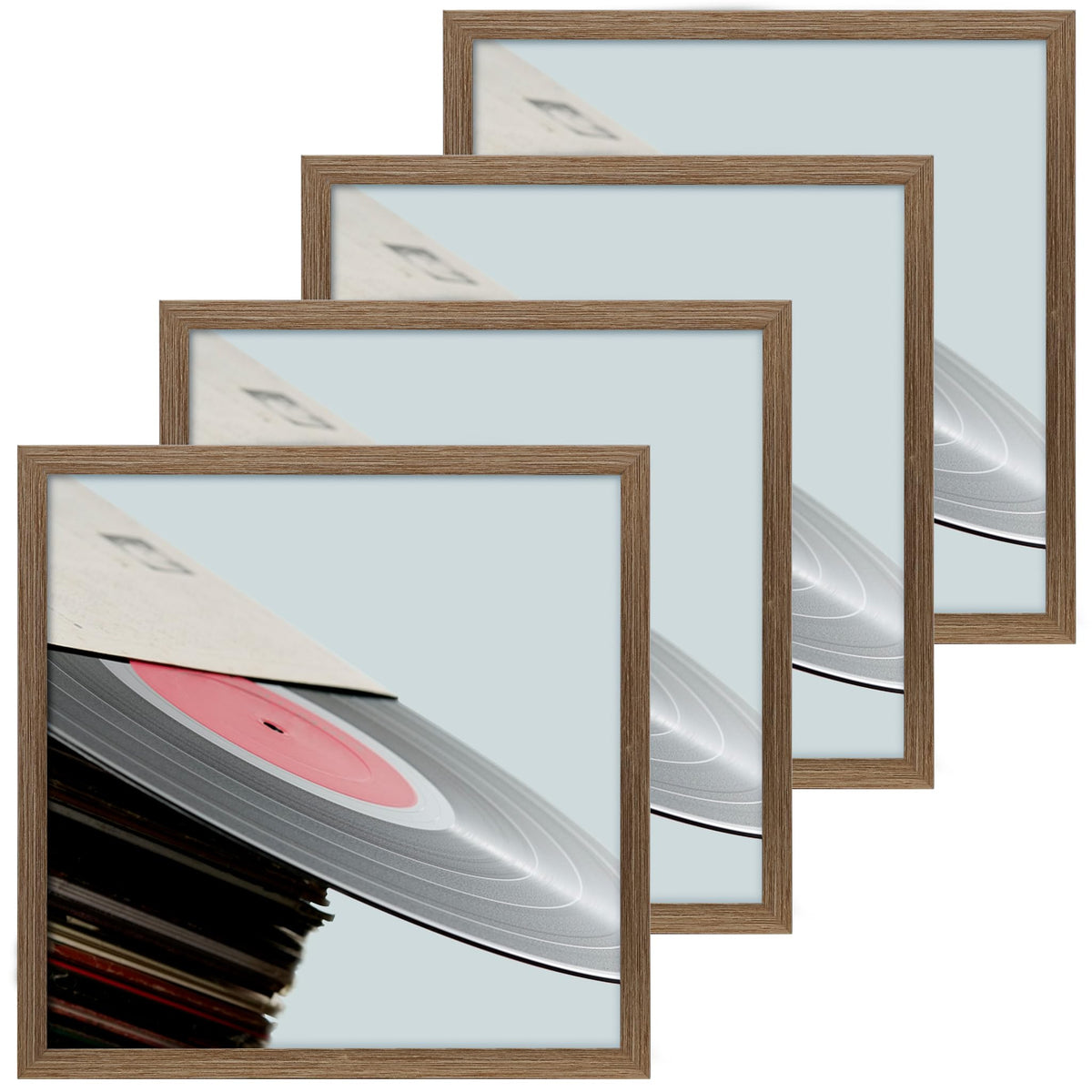 eletecpro Vinyl Record Frame, 7 x 7 in, Black, 1 Pack