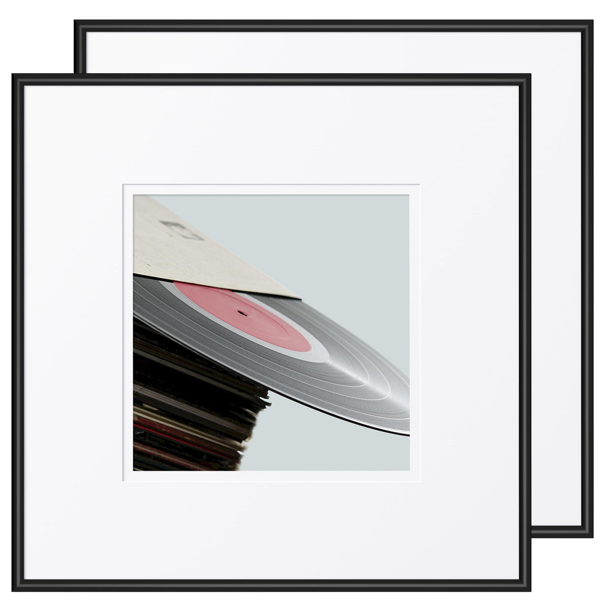 eletecpro Vinyl Record Frame, 7 x 7 in, Black, 1 Pack