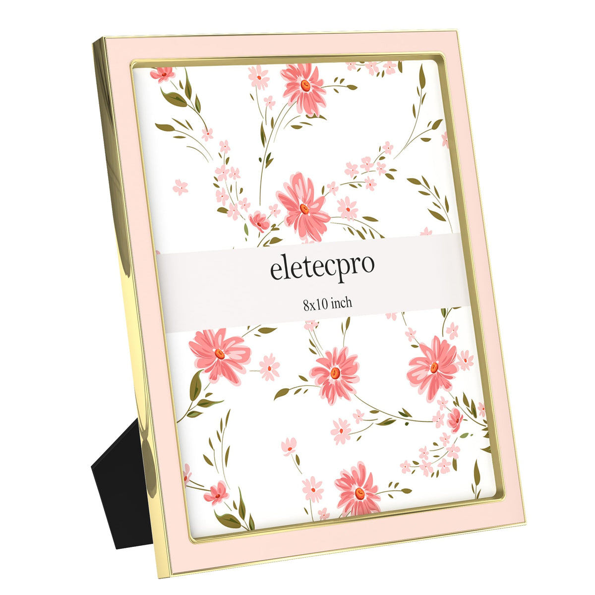 eletecpro 4x4 Enamel Picture Frame with Real Glass Cover, Black, 1-Pack