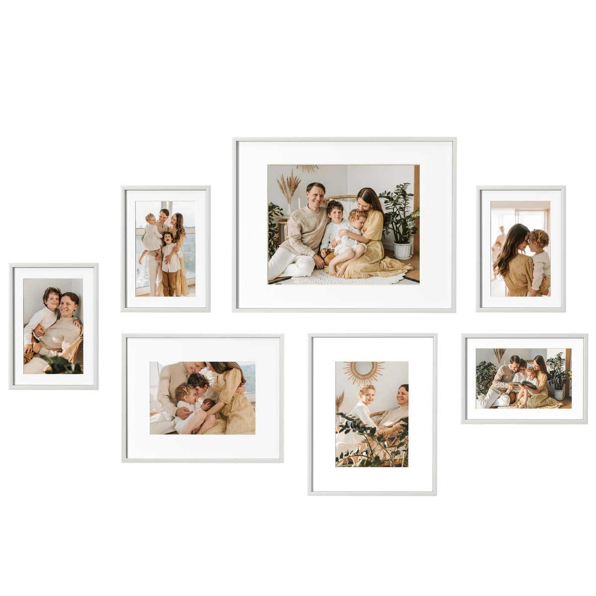 eletecpro Aluminum Gallery Wall Frame Set of 6 with Glass Cover, Black