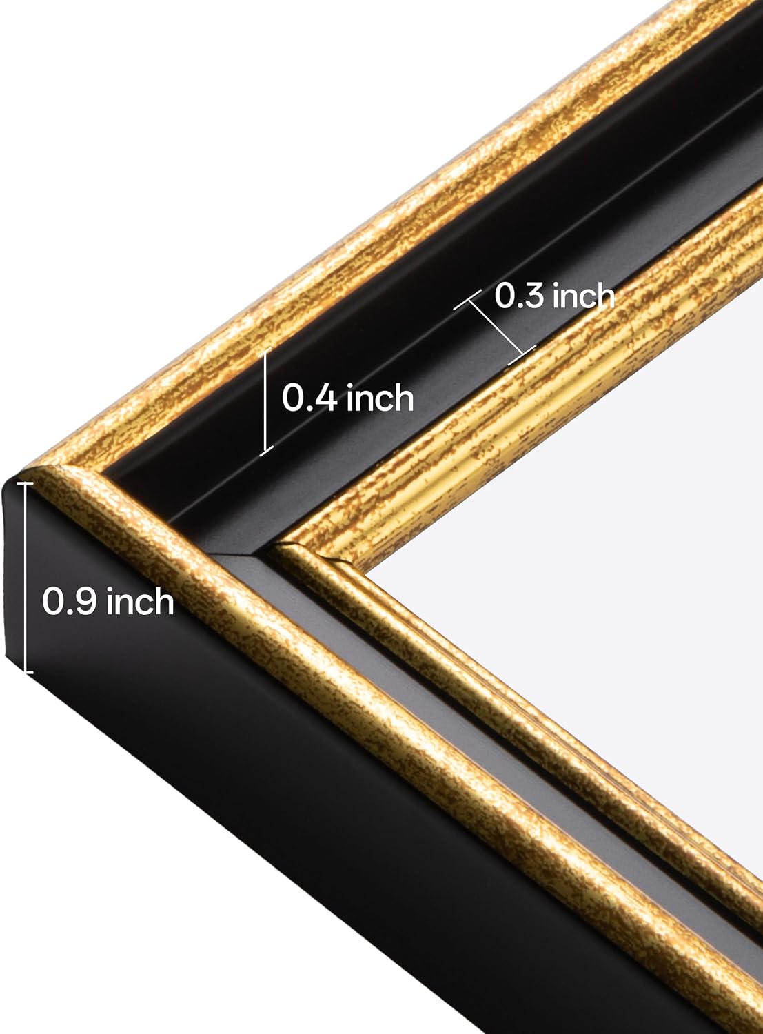 eletecpro 4x4 Picture Frames, Deep Set Design, Glass Cover, 3 Pack, Black