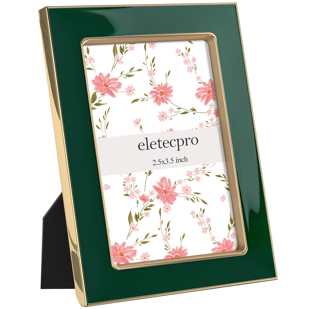 eletecpro 4x4 Enamel Picture Frame with Real Glass Cover, Black, 1-Pack