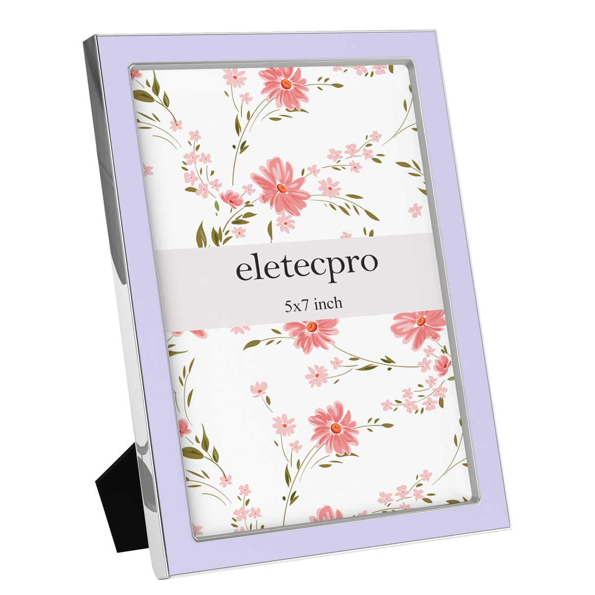 eletecpro 4x4 Enamel Picture Frame with Real Glass Cover, Black, 1-Pack