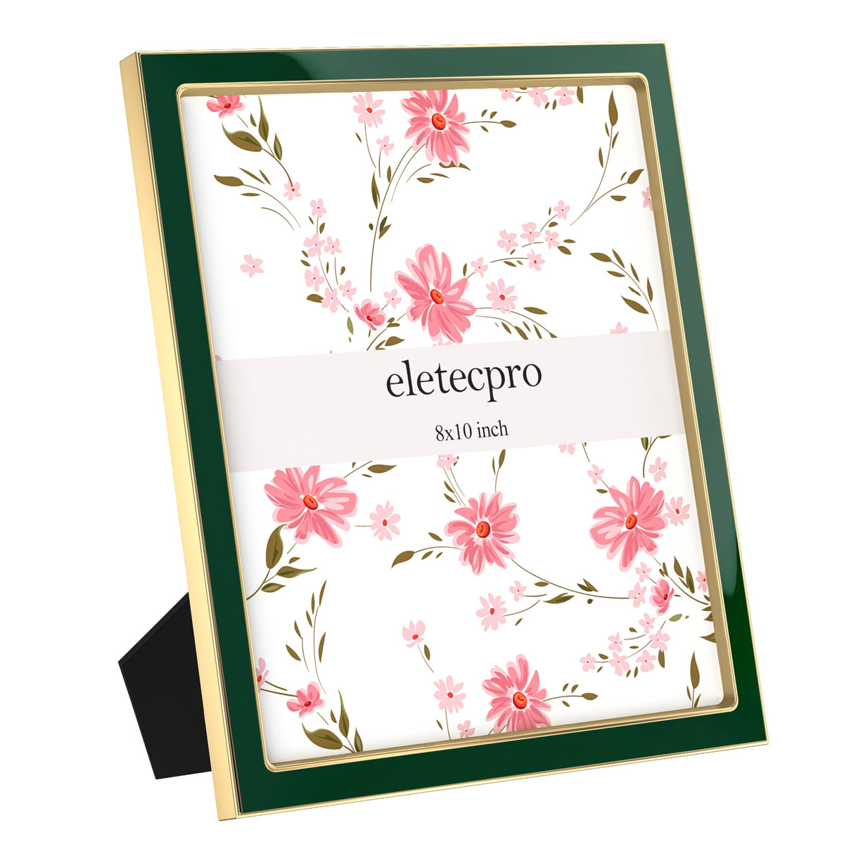 eletecpro 4x4 Enamel Picture Frame with Real Glass Cover, Black, 1-Pack