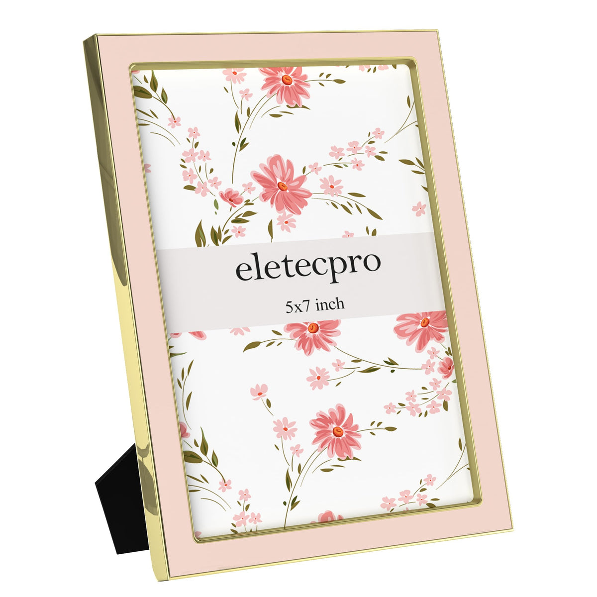 eletecpro 4x4 Enamel Picture Frame with Real Glass Cover, Black, 1-Pack