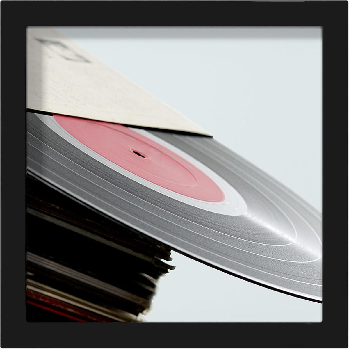 eletecpro Vinyl Record Frame, 7 x 7 in, Black, 1 Pack