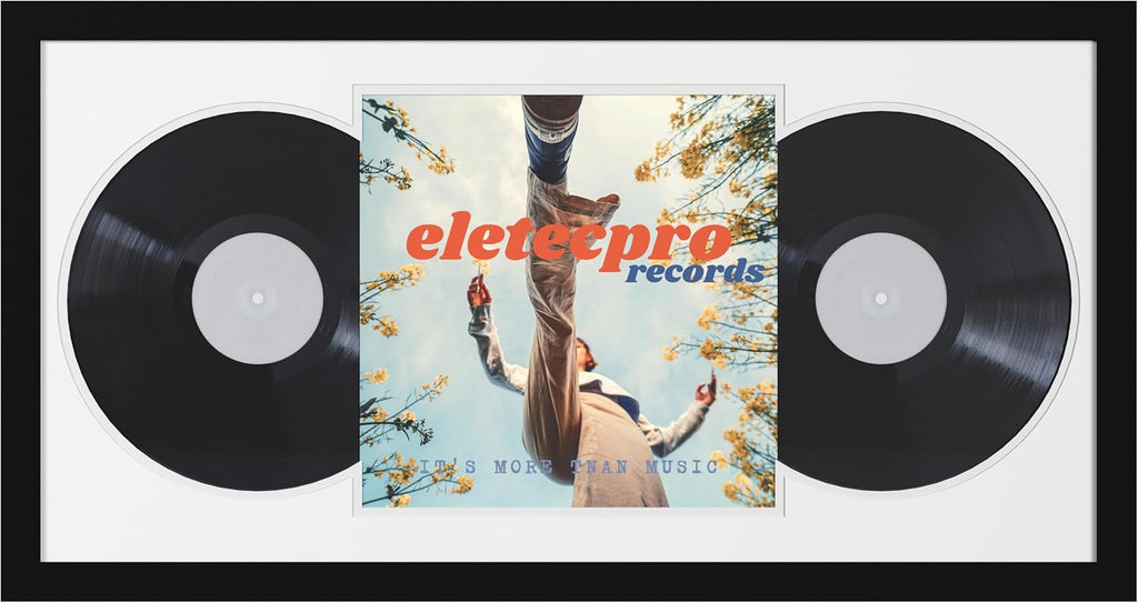 eletecpro LP Record Frame, Double Display, Black, 16x32, Pack of 1