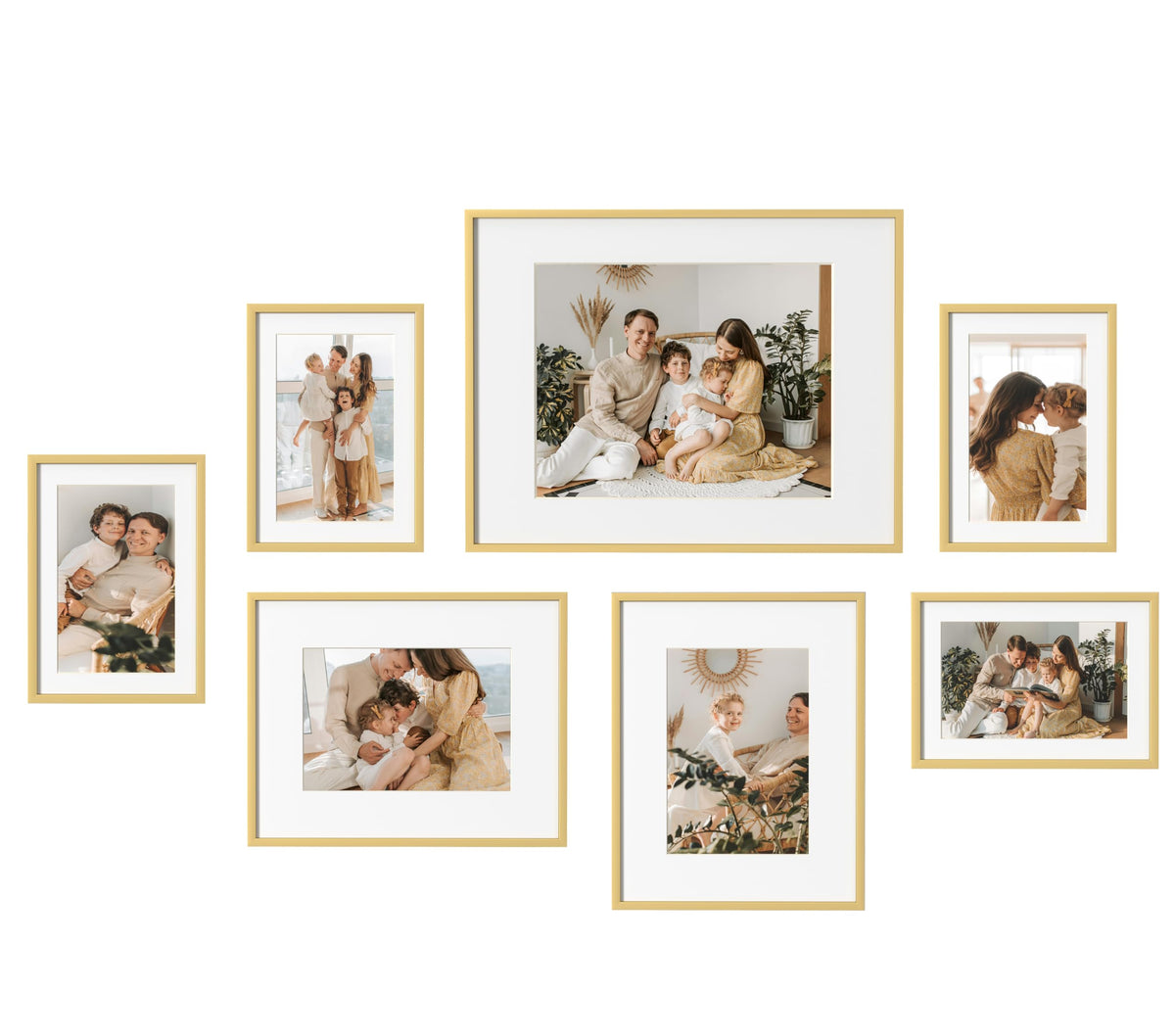 eletecpro Aluminum Gallery Wall Frame Set of 6 with Glass Cover, Black