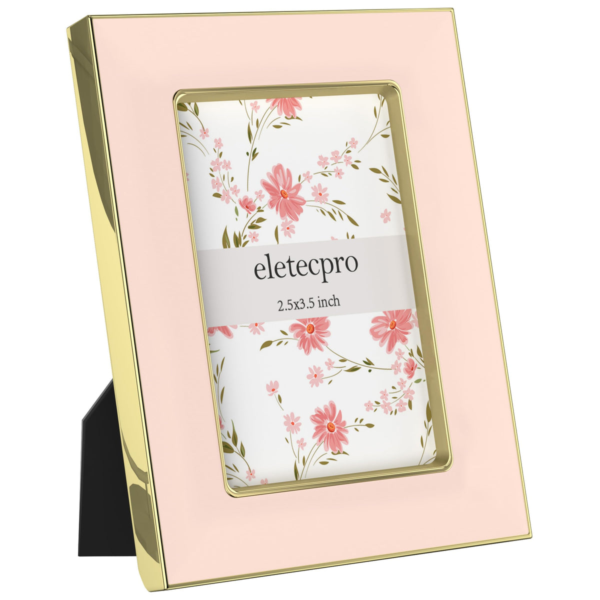 eletecpro 4x4 Enamel Picture Frame with Real Glass Cover, Black, 1-Pack