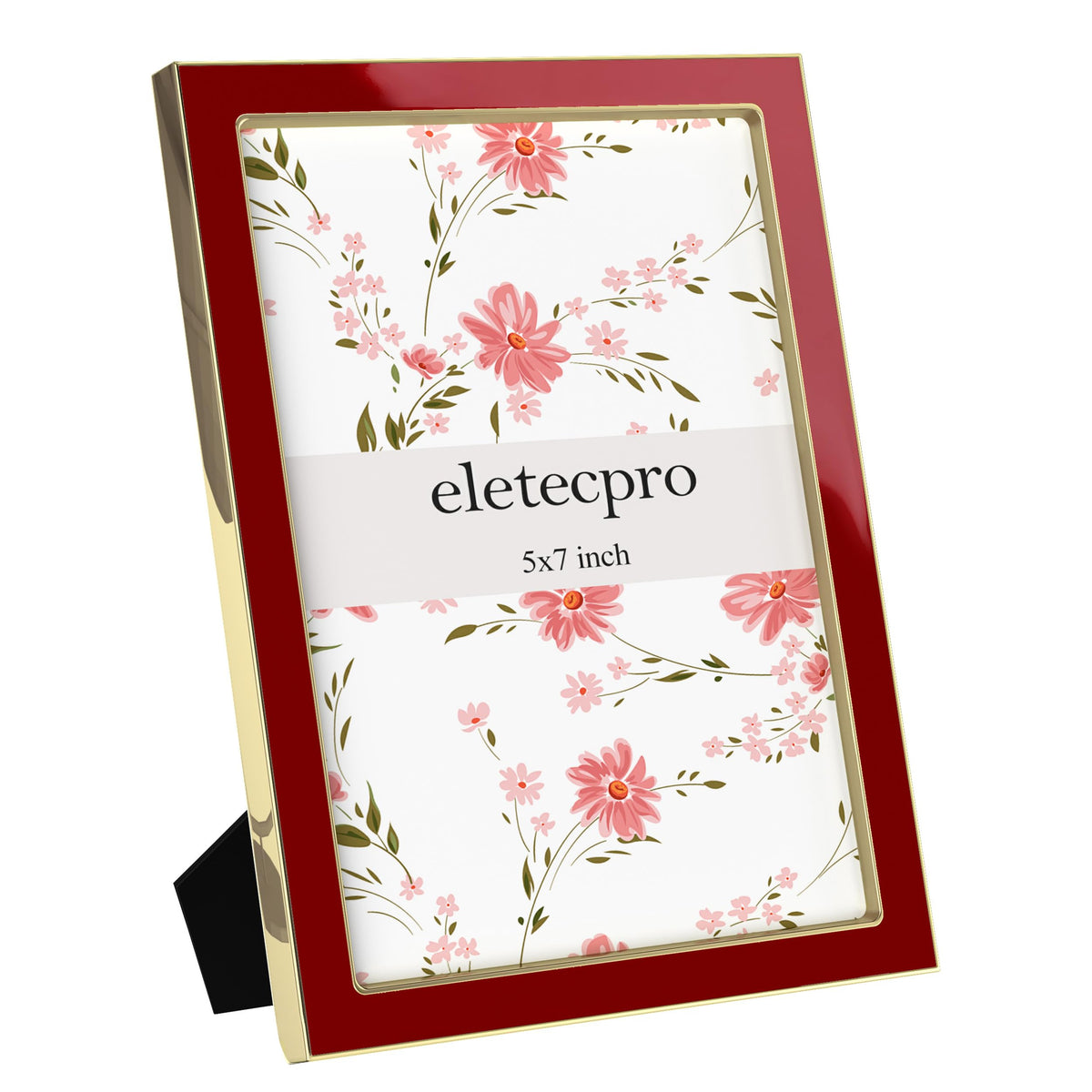 eletecpro 4x4 Enamel Picture Frame with Real Glass Cover, Black, 1-Pack