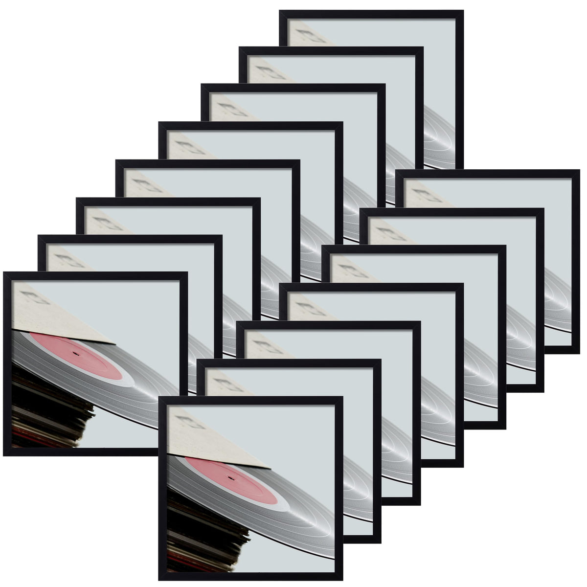eletecpro Vinyl Record Frame, 7 x 7 in, Black, 1 Pack