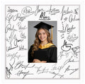 eletecpro 8x10 Signable Picture Frame with Clear Acrylic Cover, Signature Photo Frame with Mat Display 4x6 Photo for Tabletop or Wall, Wedding Guest Book Alternative, Graduation Decoration, Black