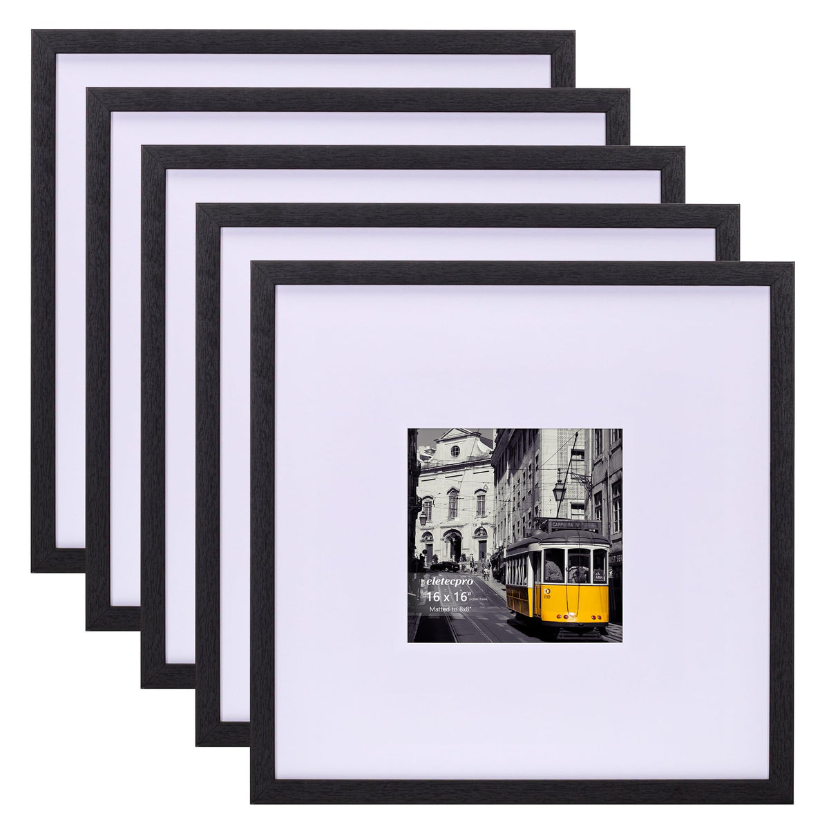 eletecpro 5x7 Picture Frames, Acrylic Cover, Beige, Set of 10