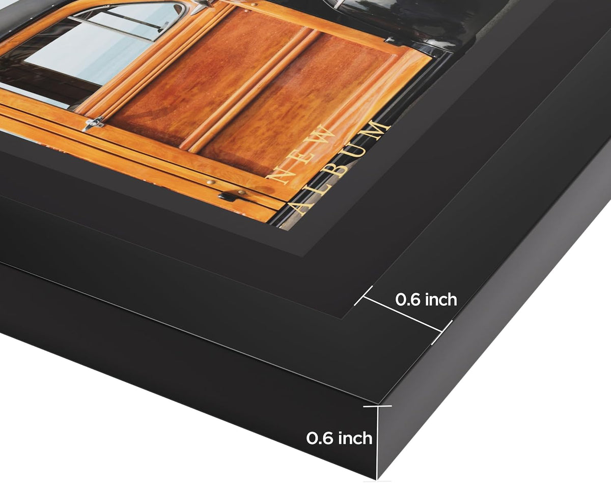 eletecpro 7" Vinyl Record Frame, 9.5x14.5 in, Black, 1 Pack