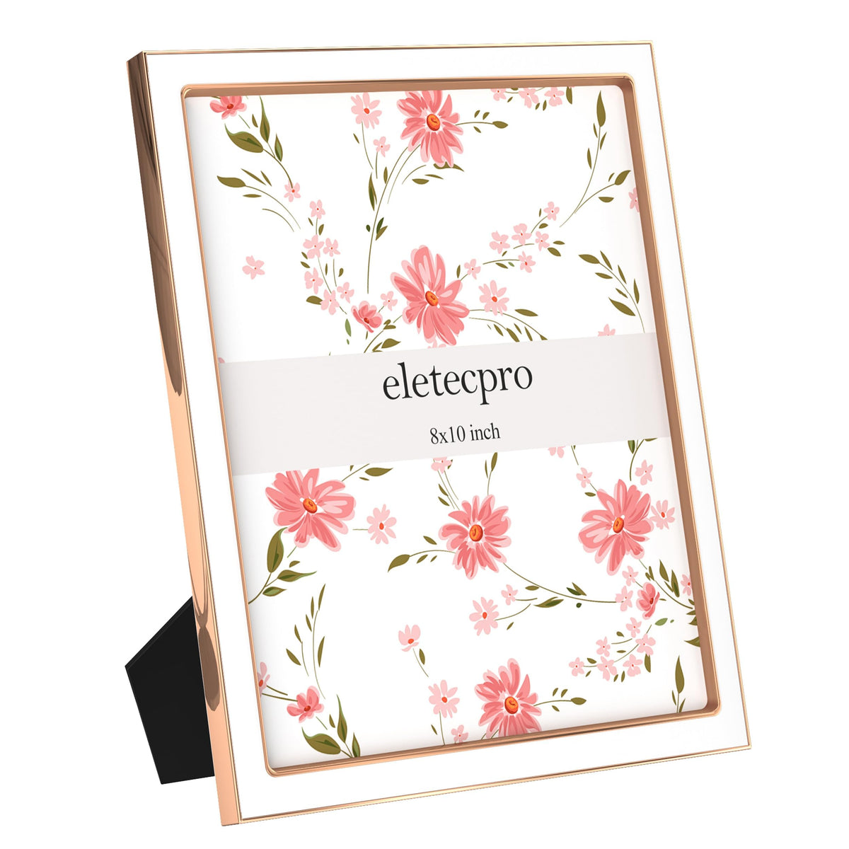 eletecpro 4x4 Enamel Picture Frame with Real Glass Cover, Black, 1-Pack
