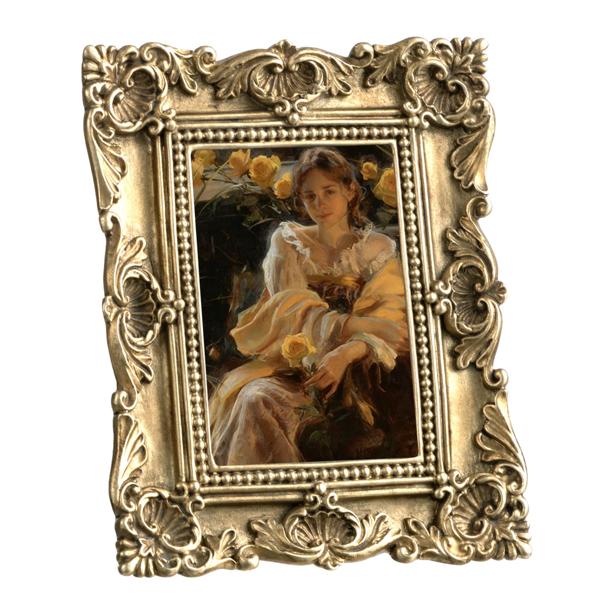 eletecpro 4x4 Vintage Picture Frame with Real Glass Cover, Black, 1-Pack