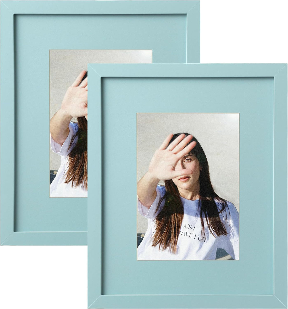 eletecpro 4x6 Black Picture Frames with 3.5x5 Black Mat, 2-Pack