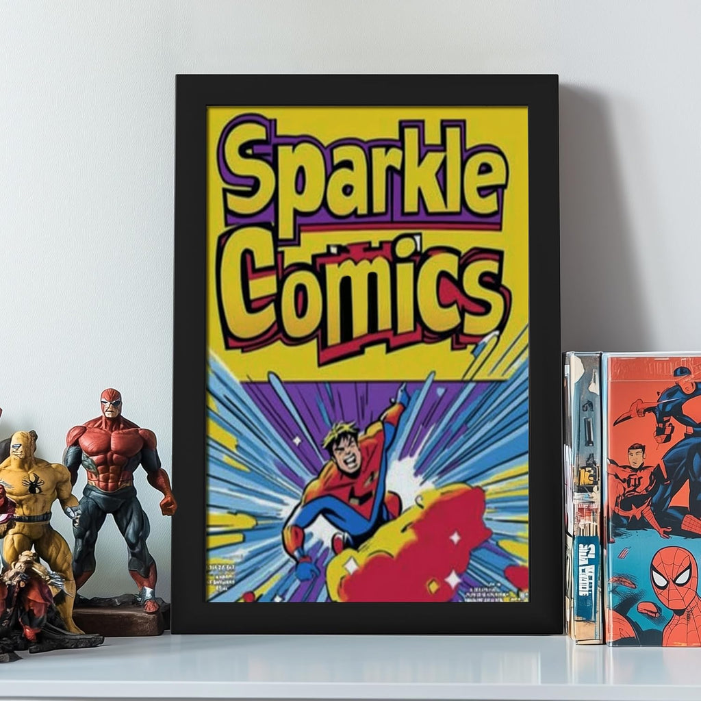 eletecpro Comic Book Frame, Acrylic Cover, Black, 6.75x10.25, 1-Pack