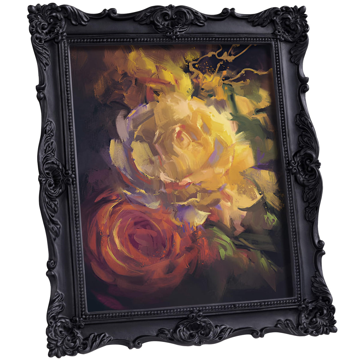 eletecpro 4x4 Vintage Picture Frame with Real Glass Cover, Black, 1-Pack