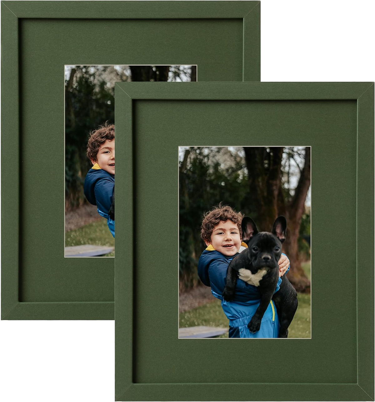 eletecpro 4x6 Black Picture Frames with 3.5x5 Black Mat, 2-Pack