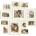 eletecpro Aluminum Gallery Wall Frame Set of 6 with Glass Cover, Black