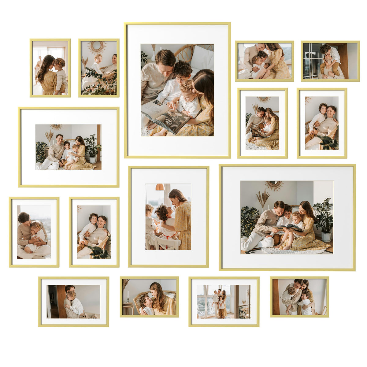 eletecpro Aluminum Gallery Wall Frame Set of 6 with Glass Cover, Black