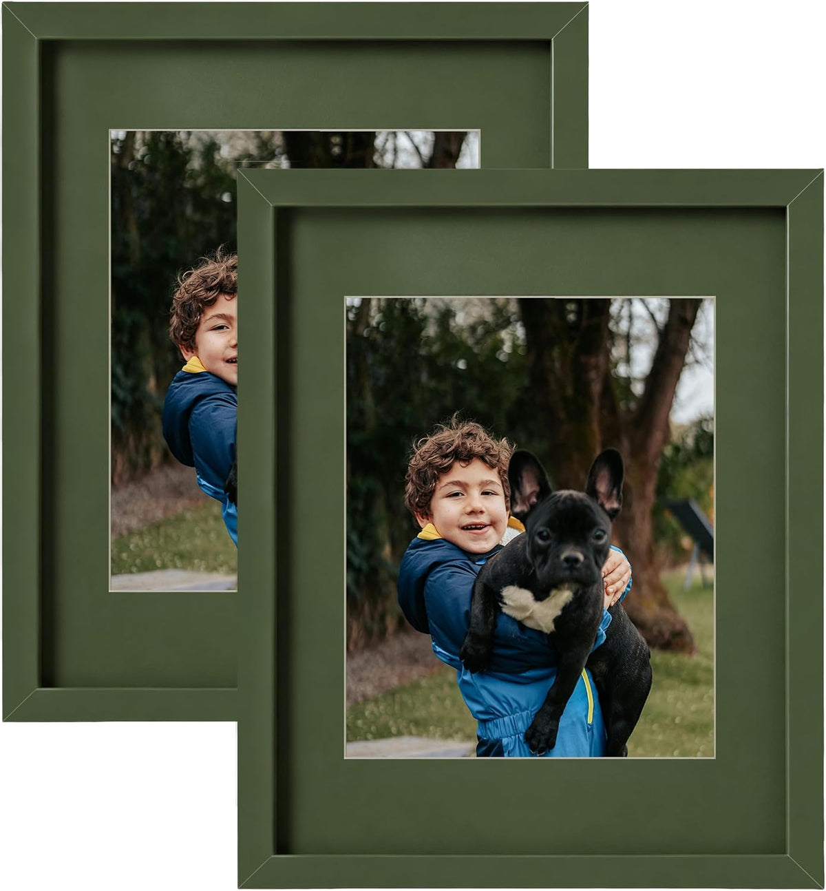 eletecpro 4x6 Black Picture Frames with 3.5x5 Black Mat, 2-Pack