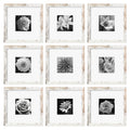 eletecpro Picture Frames Set of 9, 5x5 in, Acrylic Cover, Black