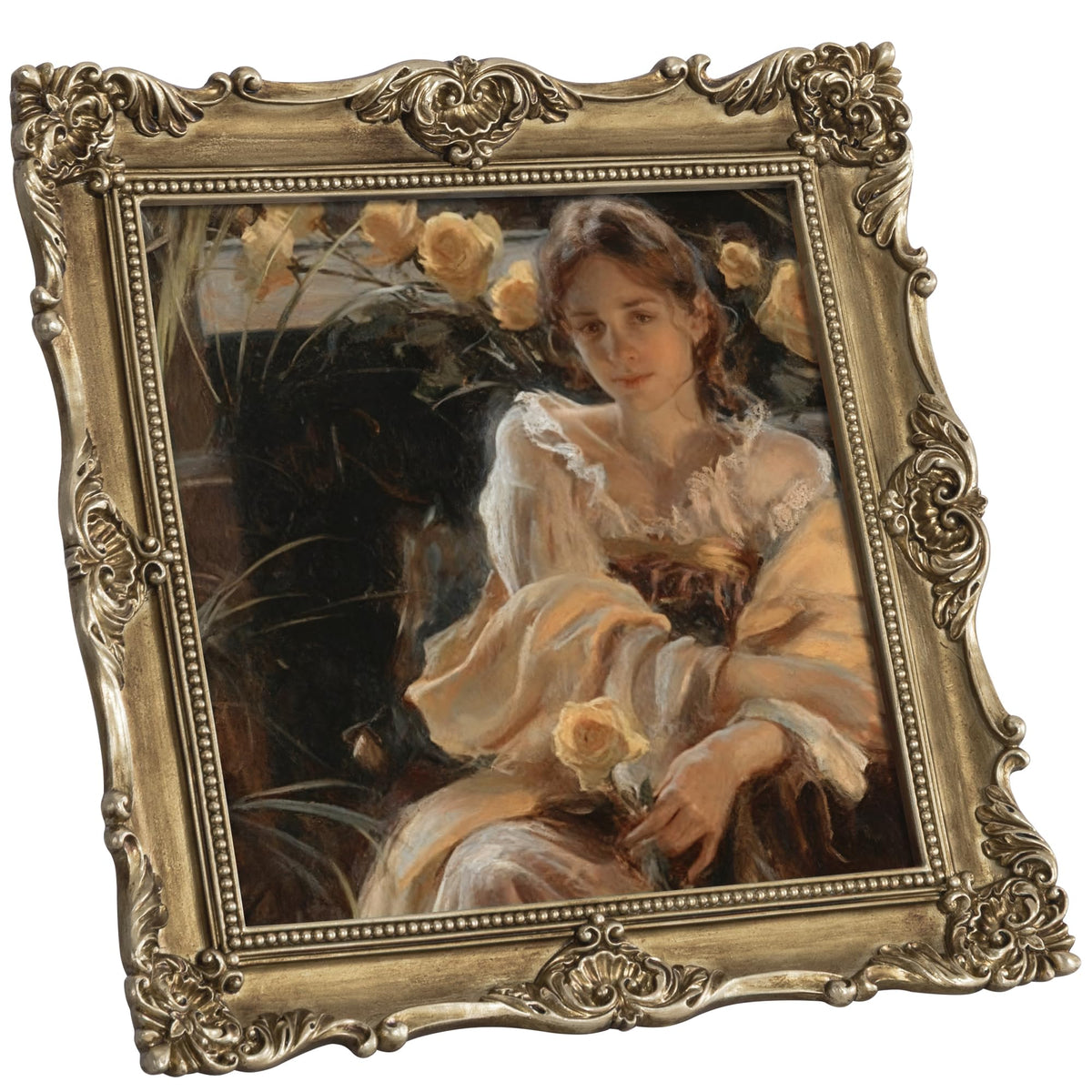 eletecpro 4x4 Vintage Picture Frame with Real Glass Cover, Black, 1-Pack