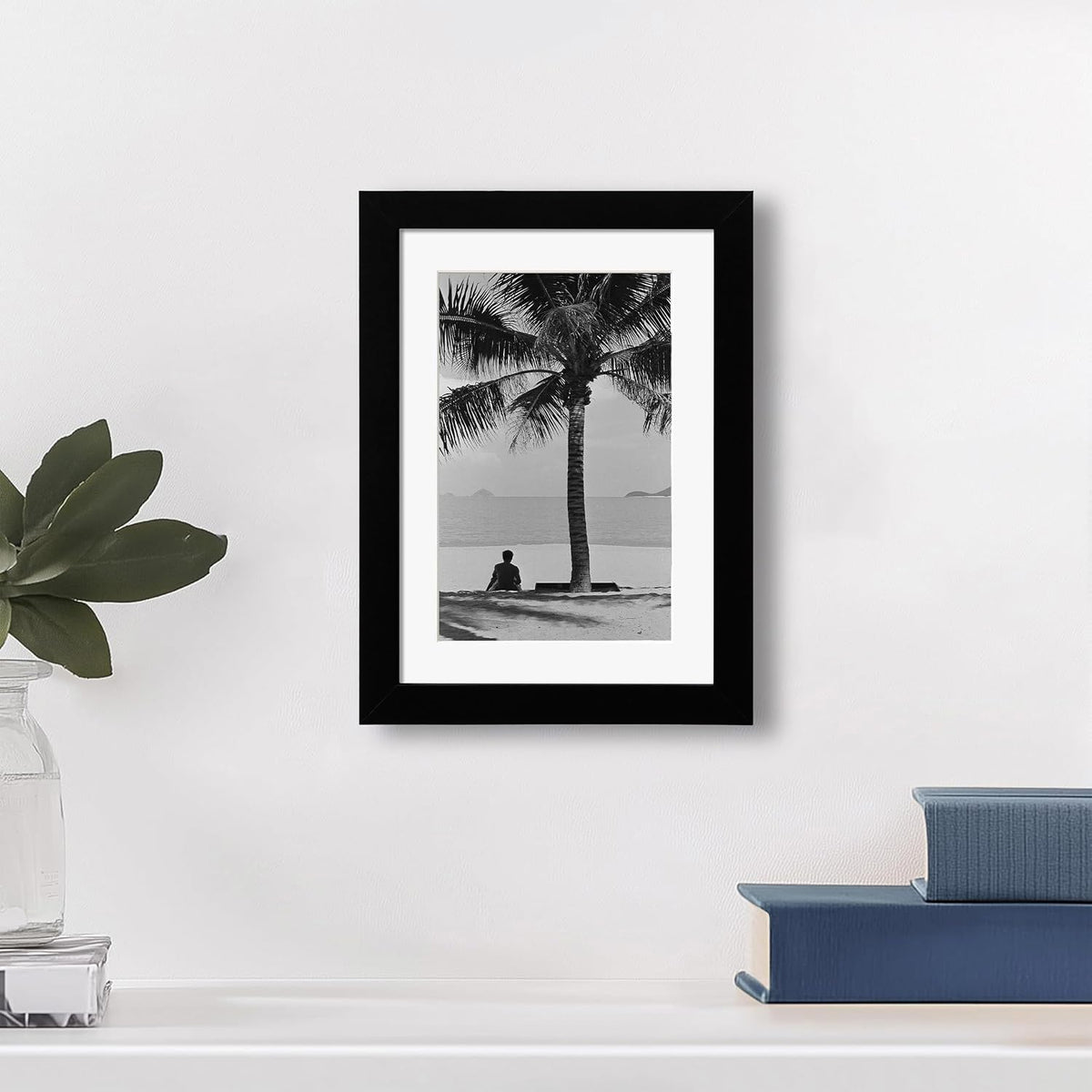 eletecpro 5x7 Picture Frame with 4x6 Mat, Black, 1-Pack