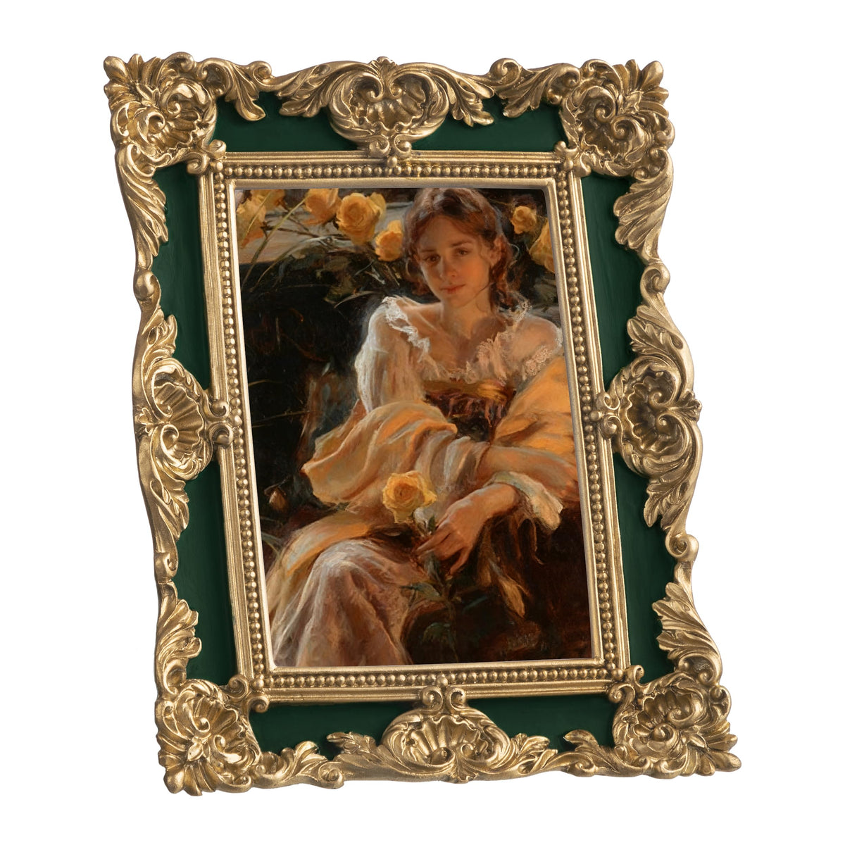 eletecpro 4x4 Vintage Picture Frame with Real Glass Cover, Black, 1-Pack
