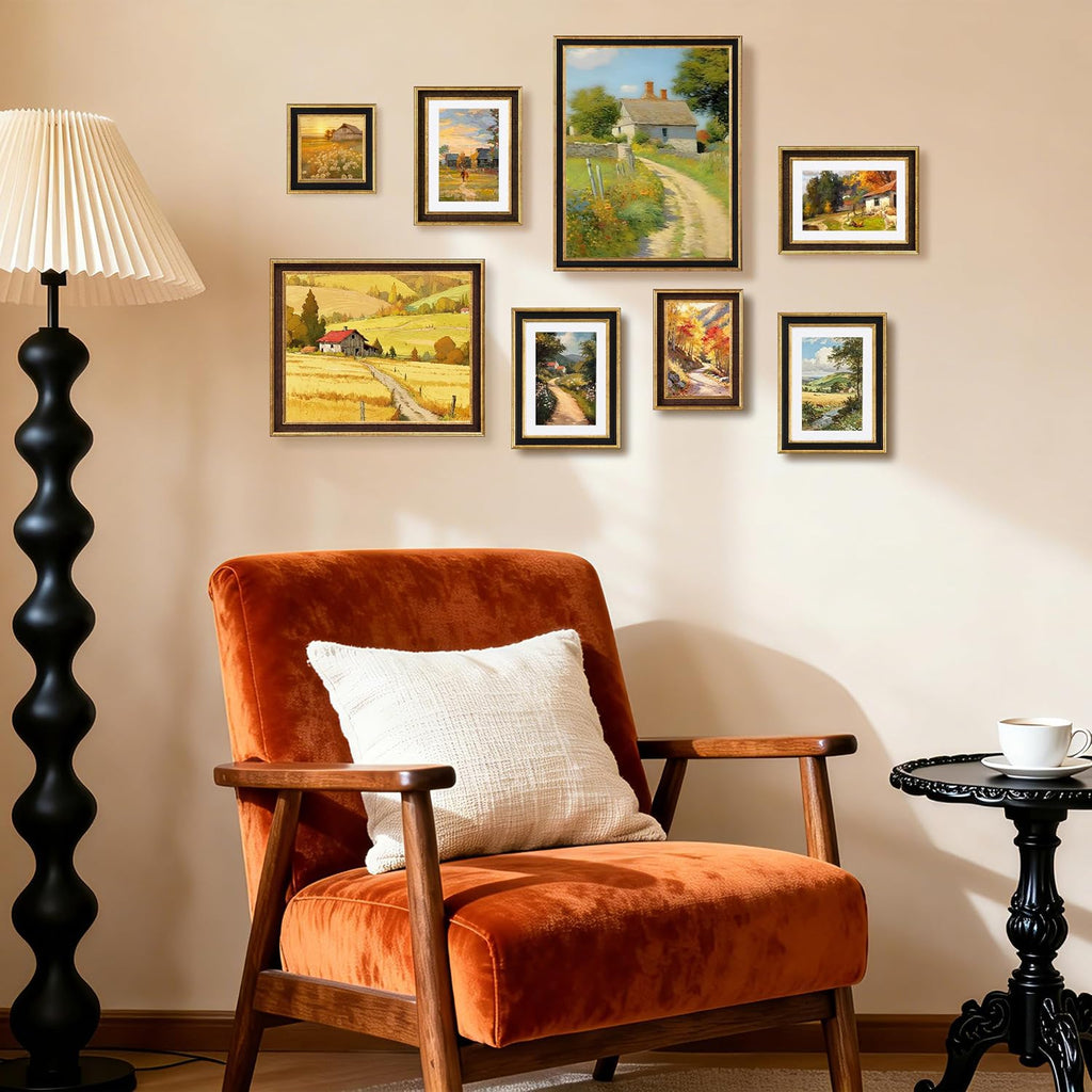 eletecpro 4x4 Picture Frames, Deep Set Design, Glass Cover, 3 Pack, Black