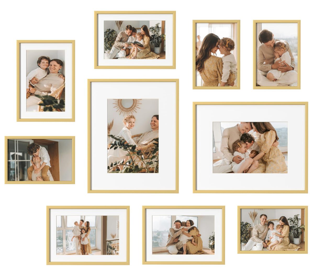 eletecpro Aluminum Gallery Wall Frame Set of 6 with Glass Cover, Black