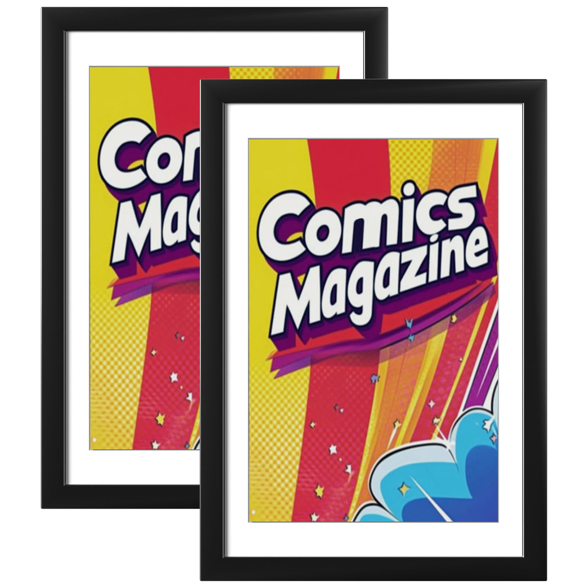 eletecpro Comic Book Frame, Acrylic Cover, Black, 6.75x10.25, 1-Pack