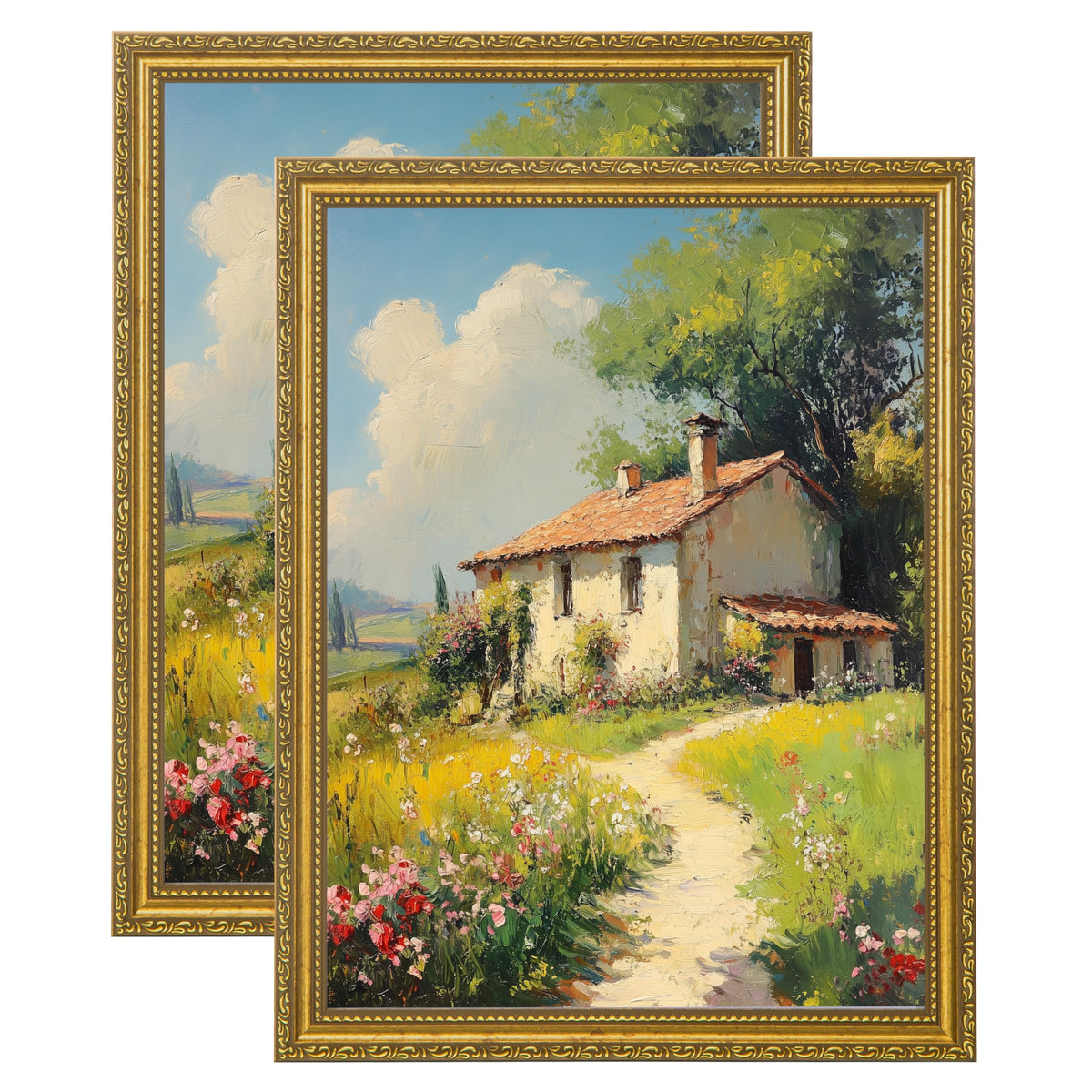 eletecpro 3x4 Vintage Picture Frame, Glass Cover, Black, 2-Pack