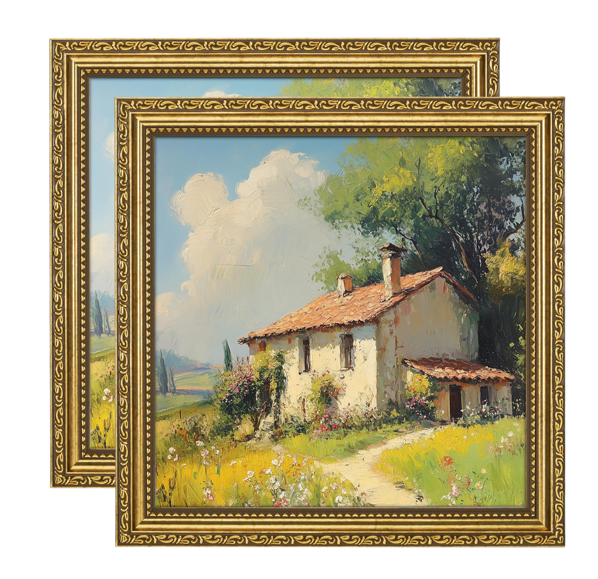eletecpro 3x4 Vintage Picture Frame, Glass Cover, Black, 2-Pack