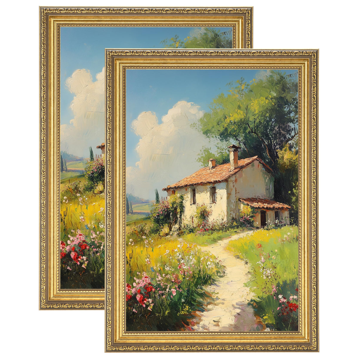 eletecpro 3x4 Vintage Picture Frame, Glass Cover, Black, 2-Pack