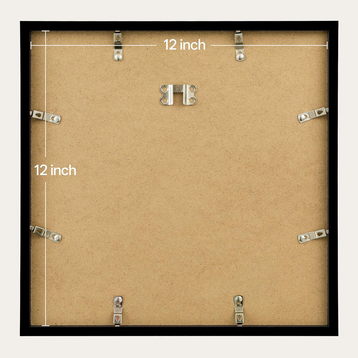 eletecpro 12x12 Picture Frame Set of 3, Display 8x8 with Mat, Black
