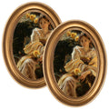eletecpro 2.5x3.5 Oval Picture Frame with Real Glass Cover, Black, 2-Pack