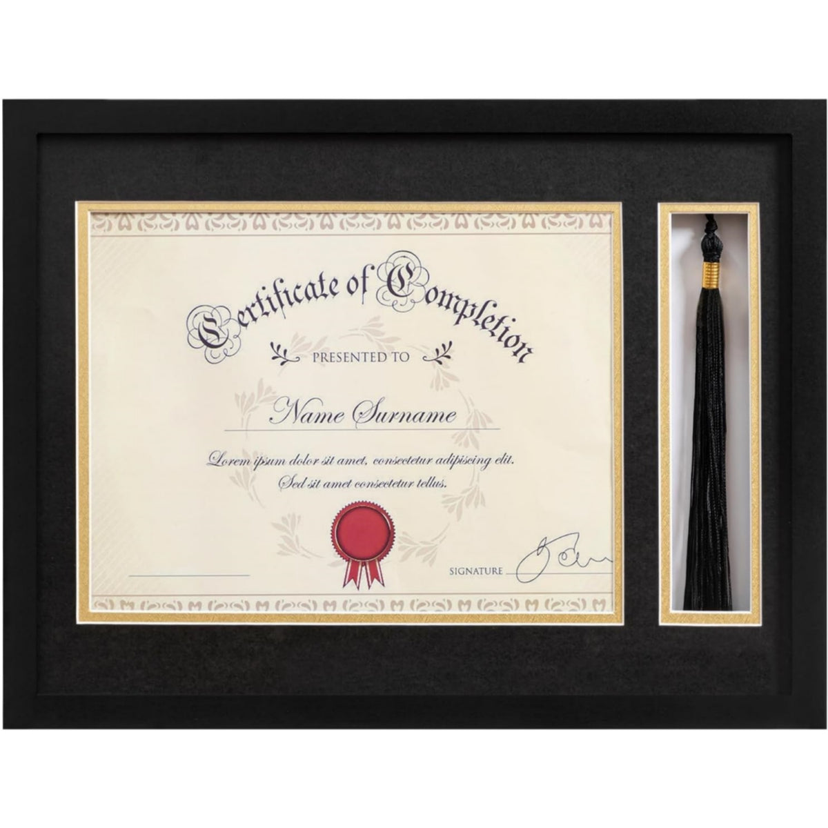 eletecpro 12x16 Diploma Frame with Tassel Holder for 8.5x11 Degree, Black
