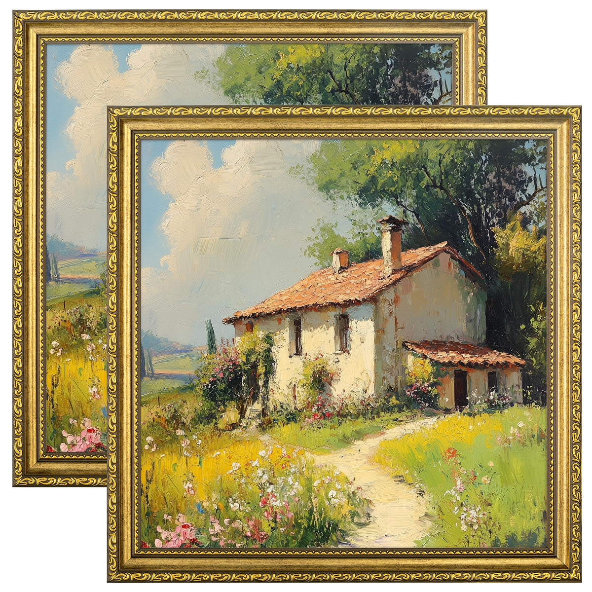 eletecpro 3x4 Vintage Picture Frame, Glass Cover, Black, 2-Pack