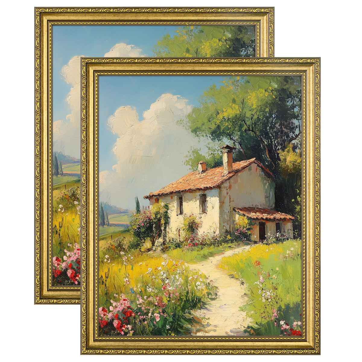 eletecpro 3x4 Vintage Picture Frame, Glass Cover, Black, 2-Pack