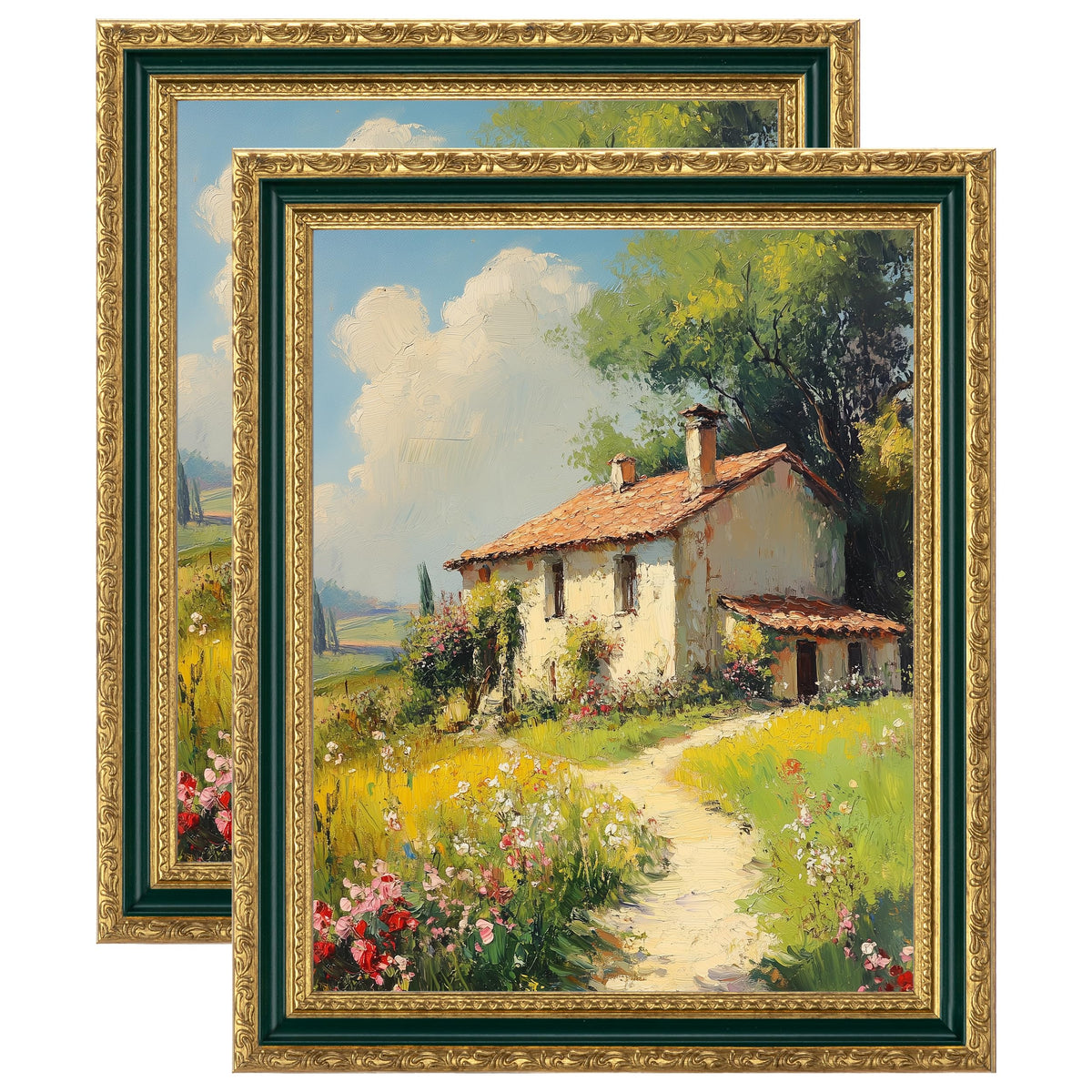 eletecpro 3x4 Vintage Picture Frame, Glass Cover, Black, 2-Pack
