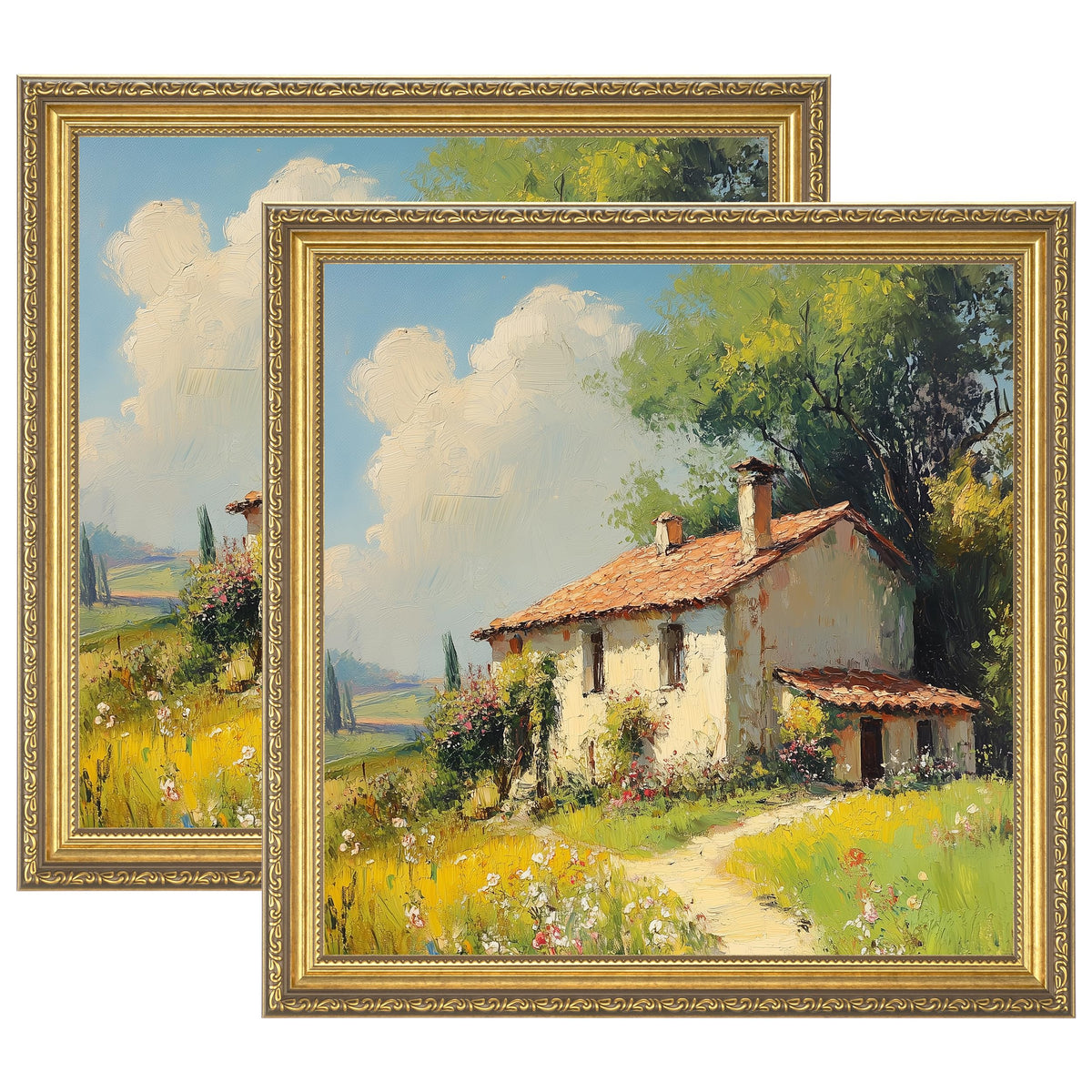 eletecpro 3x4 Vintage Picture Frame, Glass Cover, Black, 2-Pack