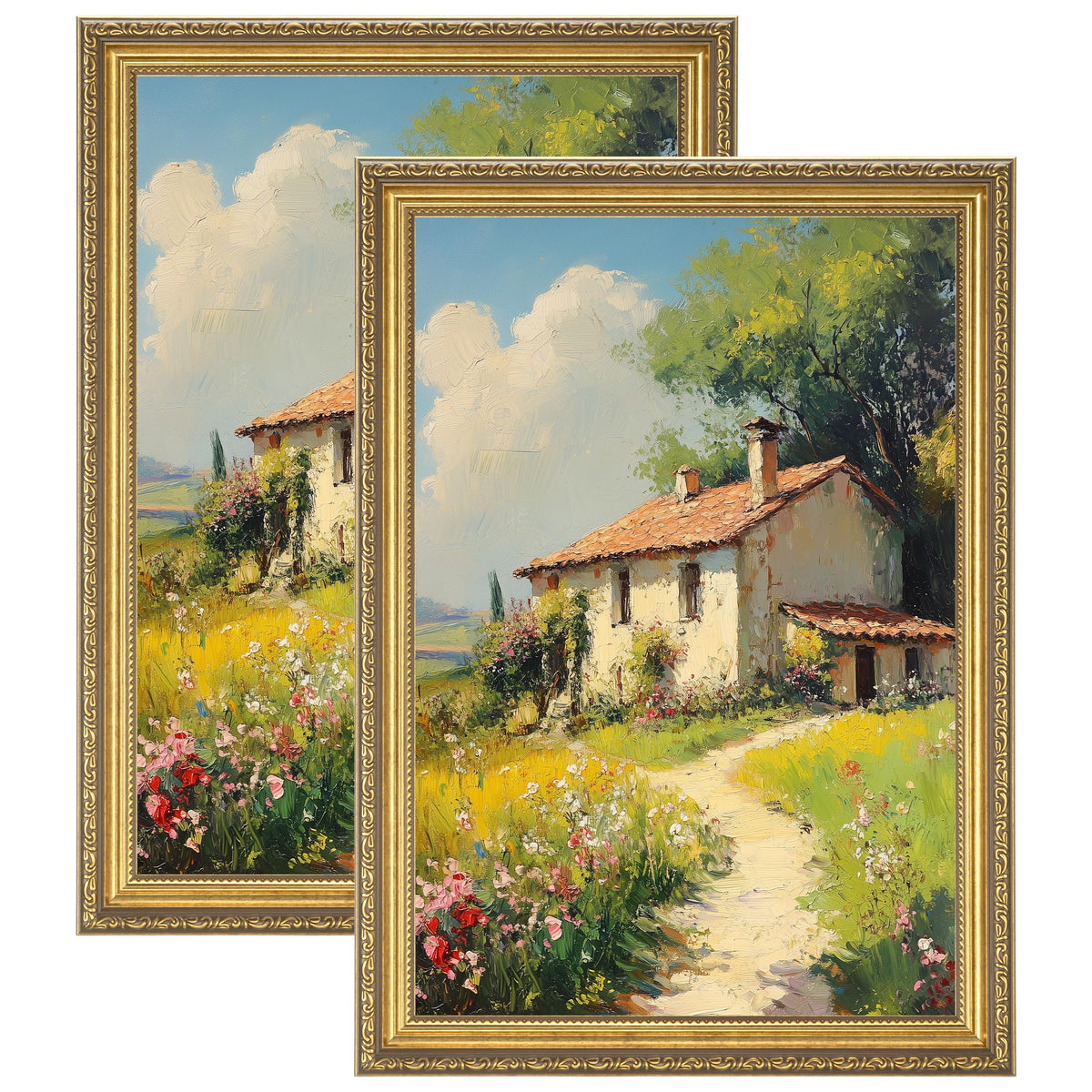 eletecpro 3x4 Vintage Picture Frame, Glass Cover, Black, 2-Pack